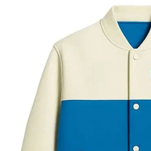 Chaquetas Varsity de Cuello Redondo para Mujer, Diseño de Paneles Dobles con Bloques de Color, Ropa de Moda Urbana, Abrigos de Manga Larga - Product Image 6