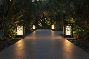 Waterproof Modern Square Outdoor <b>Wall</b> <b>Sconce</b> Decorative Minimalist Pattern AC 200V E27 IP65 Stainless Steel Black - Product Image 3