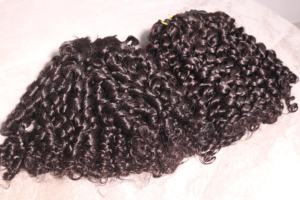 Curly Human Hair Bundles Natural Black Tight Curl Vietnamese Remy Unprocessed Virgin <b>Tangle</b>-Free No Shedding Machine Double Weft - Product Image 4