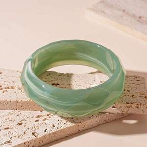 Pulsera de Resina SOFIYA CRAFT para Mujer, con Diseño de Ondas Talladas, Moderna, para Regalo - Product Image 1