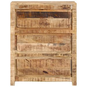 Mobiletto con cassetti in legno massello di mango naturale di medie dimensioni per soggiorno - Product Image 2