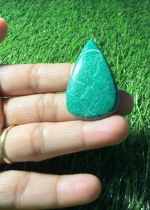 Piedra Preciosa Natural de Jade Verde Paradise, Corte Pera, Pulida, con Cambio de Color, para Joyería - Product Image 3
