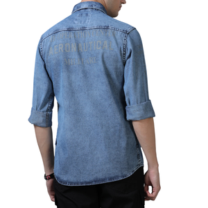 เสื้อเชิ้ตยีนส์ลำลองผู้ชาย ขายส่ง ปรับแต่งได้ สวมใส่สบาย ระบายอากาศดี ผ้าฝ้ายไม่เป็นขุย - Product Image 2