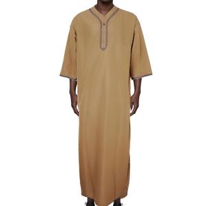 Collection Aïd 2026 – Kaftan Marocain Élégant pour Homme en Coton Respirant Fait Main de Haute Qualité, Séchage Rapide, Thobe et Jubbah Saoudienne Gaufrée - Product Image 1