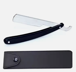 Navaja de afeitar para hombre de acero inoxidable alemán de alta calidad, diseño Cut Throat con mango de madera, en venta. - Product Image 1