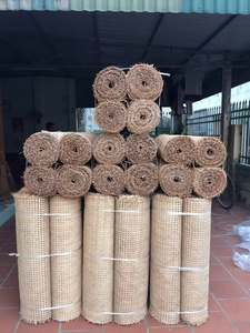 Tissu en rotin tissé à la main, feuille de rotin naturel, maille de meubles durable, rouleau de tissu écologique, décoration murale intérieure - Product Image 1