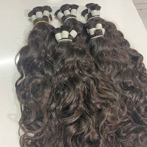 Extensiones de pelo de doble trama, proveedor al por mayor, mechones de pelo rusos sin procesar, cutícula alineada, máquina ondulada de un donante - Product Image 2