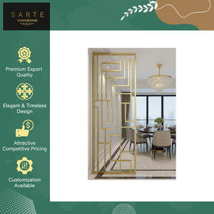 Panel Divisor de Habitaciones de Acero Inoxidable Moderno de Lujo, Cortado con Láser, con Burbujas de Agua, Plegable, Impermeable e Insonorizado - Product Image 6