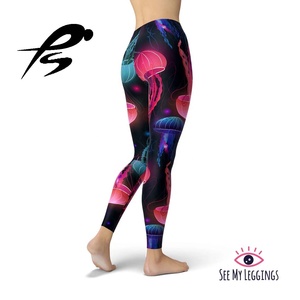 PIHA SPORTS Women Yoga Pants <b>Pockets</b> Mid Waist Tummy Control Slim Fit Anti-Bacterial Breathable Spandex/Polyester <b>Leggings</b> - Product Image 3