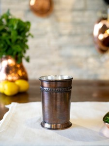 Hammered Copper Cocktail Glass <b>Mug</b> Set of 4 Shot Glass 500ml Capacity <b>Stackable</b> Straws Dishwasher Safe Moscow Mule Beer Whiskey - Product Image 3