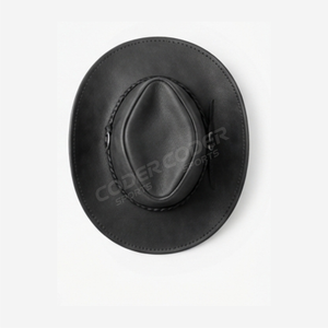 Professional Manufacturer Custom made 100% genuine Leather Unisex <b>Western</b> Cowboy <b>Hat</b> With Pure Leather Sweatband Cowboys <b>Hat</b> - Product Image 4