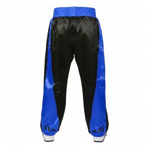 Pantalon d'entraînement MMA, pantalon de kickboxing, pantalon d'arts martiaux, panneau latéral bleu, haute flexibilité, satin, pantalon d'entraînement pour hommes, pantalon de sparring - Product Image 2