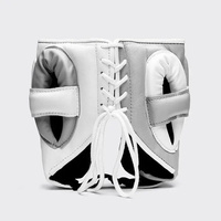 Protection de boxe professionnelle, protège-tête blanc et gris, logo personnalisé, protège-tête ouvert pour le kickboxing, unisexe