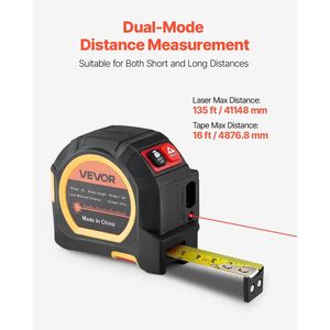 Misuratore di distanza Laser ricaricabile da 135 piedi 2-in-1 e misura di nastro magnetico da 16 piedi - Product Image 3