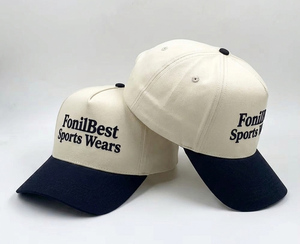 Gorras de Béisbol Deportivas con Visera Curva de 5 Paneles, Estilo Vintage para Hombre, 100% Poliéster Twill, con Logotipo Personalizado - Product Image 1