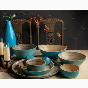 Design classique personnalisé bol de fruits jetables en bambou filé écologique pour les collations à salade et les fêtes - Product Image 5