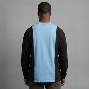 T-shirt Hip Hop Homme Grande Taille Personnalisé en Coton Uni à Manches Longues, Respirant et Confortable, Qualité Supérieure, 180g - Product Image 5