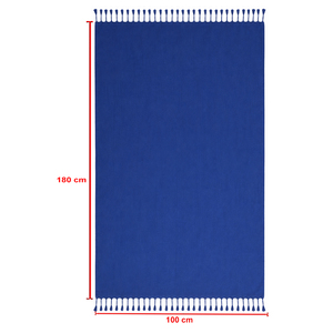 Toalla Kikoy Azul Real de Color Sólido, 100% Algodón, Secado Rápido, Ecológica, Personalizada, Toalla de Playa a Precio de Fábrica - Product Image 6