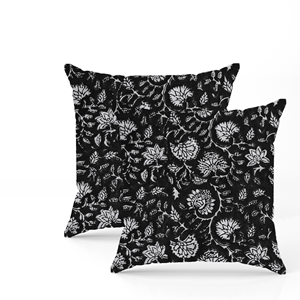 Funda de cojín de algodón con estampado floral indio, hecha a mano, para decoración del hogar. - Product Image 4