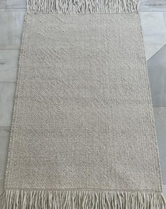 Alfombra de lana de tejido plano moderna y de moda, directamente de fábrica, con textura de tejido tipo cesta, en colores naturales, para uso en el hogar e interiores. - Product Image 3