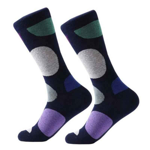 Chaussettes pour hommes en coton 100% de haute qualité, tricotées en nid d'abeille, respirantes et anti-humidité, chaussettes habillées pour hommes, chaussettes mi-hautes - Product Image 1