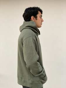 Sweat à capuche zippé intégral pour homme, vert foncé, 360 g/m², en molleton 100 % coton, écologique, coupe classique, avec cordon de serrage, idéal pour l'hiver, personnalisable - Product Image 5