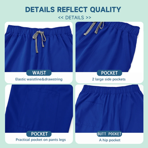 Uniformes Médicos Unisex, Conjuntos de Blusa y Pantalón de Poliéster Tejido para Mujer, Ropa Clínica de Alta Calidad - Product Image 5
