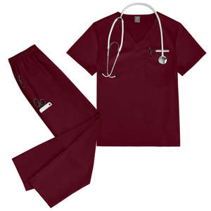 Tenues médicales professionnelles pour hommes et femmes, 100% coton, manches courtes, blanches, uniformes de travail pour médecins, uniformes médicaux, uniformes d'hôpital - Product Image 4