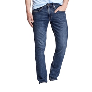 Venta al por mayor de tallas grandes de cintura alta de los hombres de mezclilla ajustada pierna recta otoño estilo casual Jeans proveedor de Bangladesh - Product Image 1