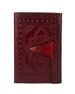 Carpeta de Negocios de Cuero Estampada al por Mayor de Proveedores Indios, Organizador de Archivos A4, Cuaderno de Escritura Encuadernado Estilo Antiguo de 7x5 Pulgadas - Product Image 1