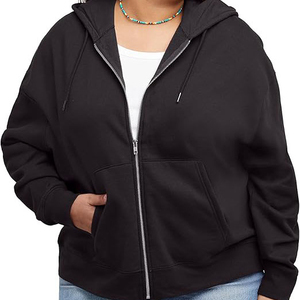 Vêtements pour femmes grandes tailles, sweat-shirts à fermeture éclair à manches longues, nouvelle édition, sweat-shirt en polaire le plus vendu pour femmes, taille OEM - Product Image 1