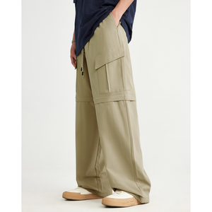 Pantalones Cargo de Algodón para Exteriores, Resistentes al Viento, con Múltiples Bolsillos Extraíbles, Textura a Cuadros, Casuales, Largos, para Senderismo, Camping y Trabajo - Product Image 3