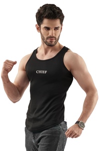 เสื้อกล้ามผู้ชาย OEM ผ้าฝ้ายถัก 100% คอกลม สปอร์ต สีพื้น ปรับแต่งสีได้ น้ำหนัก 120 กรัม ระบายอากาศได้ดี เหมาะสำหรับวิ่ง/ออกกำลังกาย รับสกรีนโลโก้ - Product Image 2