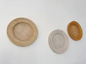 Fabricante de placas cargadoras de ratán tejidas a mano mimbre de bambú natural decoración de mesa de comedor ecológica Vietnam - Product Image 4