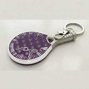 Customizable <b>Silicone</b> <b>Rubber</b> Tennis Padel Racket Keyring Custom Logo Custom Design Durable Material Custom Size for Event - Product Image 2