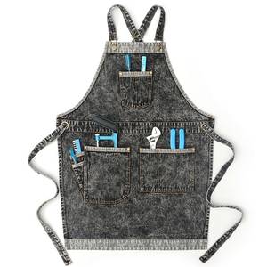 Tablier de luxe léger en toile pour barman professionnel et personnel de bar, avec poches pour outils, résistant à l'eau, en cuir détachable - Product Image 1
