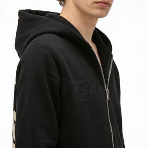 Sweat à capuche zippé sérigraphié, style décontracté, personnalisable, imprimé, tendance - Product Image 3