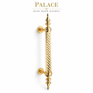 Manija de Puerta Principal de Lujo Palace en Oro PVD para Puertas de Vidrio y Principales – Diseño Retorcido Premium - Product Image 1