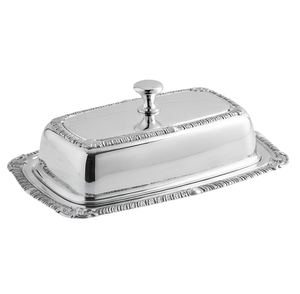 Plato para Servir Queso con Tapa, Estilo Único, Acero Inoxidable Plateado, Plato para Mantequilla, Uso en Cocina y Comedor - Product Image 2