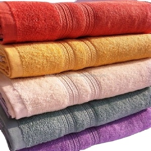 Solid Color Cotton <b>Bath</b> <b>Towel</b> <b>Set</b> Rectangle Woven Home Use Adult Size - Product Image 1