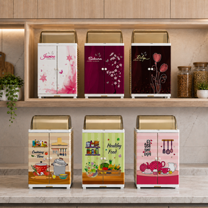 Nandos Sakura Plastic <b>Dish</b> <b>Rack</b> Cabinet with Water Drainage Suitable For Kitchen Organizing and Utensil/Cutlery Storage - Product Image 4