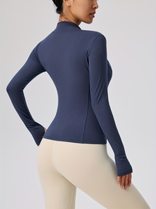 Womens Everyday Yoga <b>Jacket</b> Soft Touch Fitness Gym <b>Workout</b> Sportswear Custom Logo OEM ODM Private Label Manufacturer Wholesale - Product Image 2