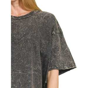 Zenana-Camiseta extragrande lavada con arrugas para mujer - Product Image 3
