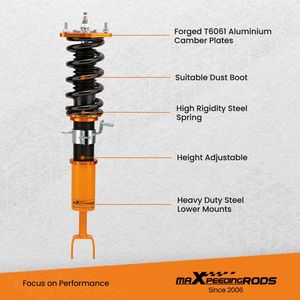Kits de suspension abaissée réglables avec amortisseurs et ressorts hélicoïdaux pour NISSAN 350Z 2003-2008 - Product Image 4