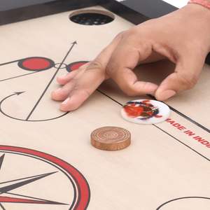 Tablero de Carrom de Madera con Acabado Mate Super Premium para Niños y Adultos con Palitos y Accesorios - Product Image 3