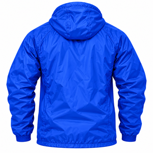 Chaqueta Cortavientos con Capucha Phi Beta Sigma, Azul Rey, Ligera, con Cierre Completo, Chaqueta con Capucha y Letras Griegas de la Fraternidad, Informal, Deportiva, para Hombre - Product Image 4