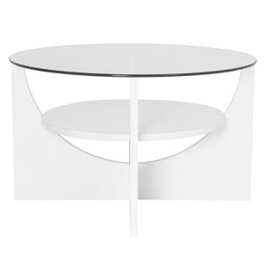 Contemporary U-Shaped <b>White</b> <b>Coffee</b> <b>Table</b> - Product Image 3