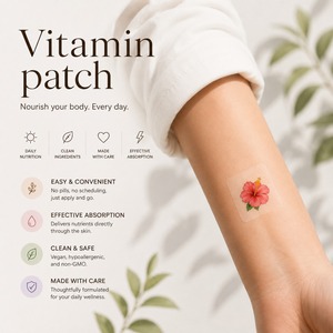 Parches Transdérmicos de Vitaminas Personalizados OEM/ODM, Certificación ISO, Marca UUUUU, Alivio del Dolor, Venta al por Mayor, Entrega de Nutrientes, Energía y Bienestar - Product Image 4