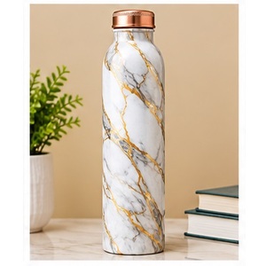 Botella de Agua de Cobre con Diseño de Sol y Luna, Estilo Vintage, Portátil para Viajes - Product Image 5