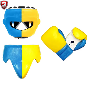 Equipo de Protección para Boxeo SUMROOS INDUSTRY, Material de Cuero y PU, Transpirable, para Entrenamiento, Azul y Amarillo, para Todas las Estaciones - Product Image 6